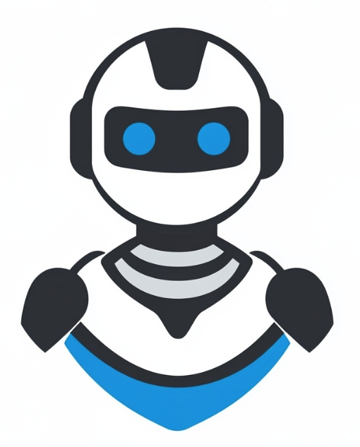 The RSE robot mascot — white and blue bust with visor eyes